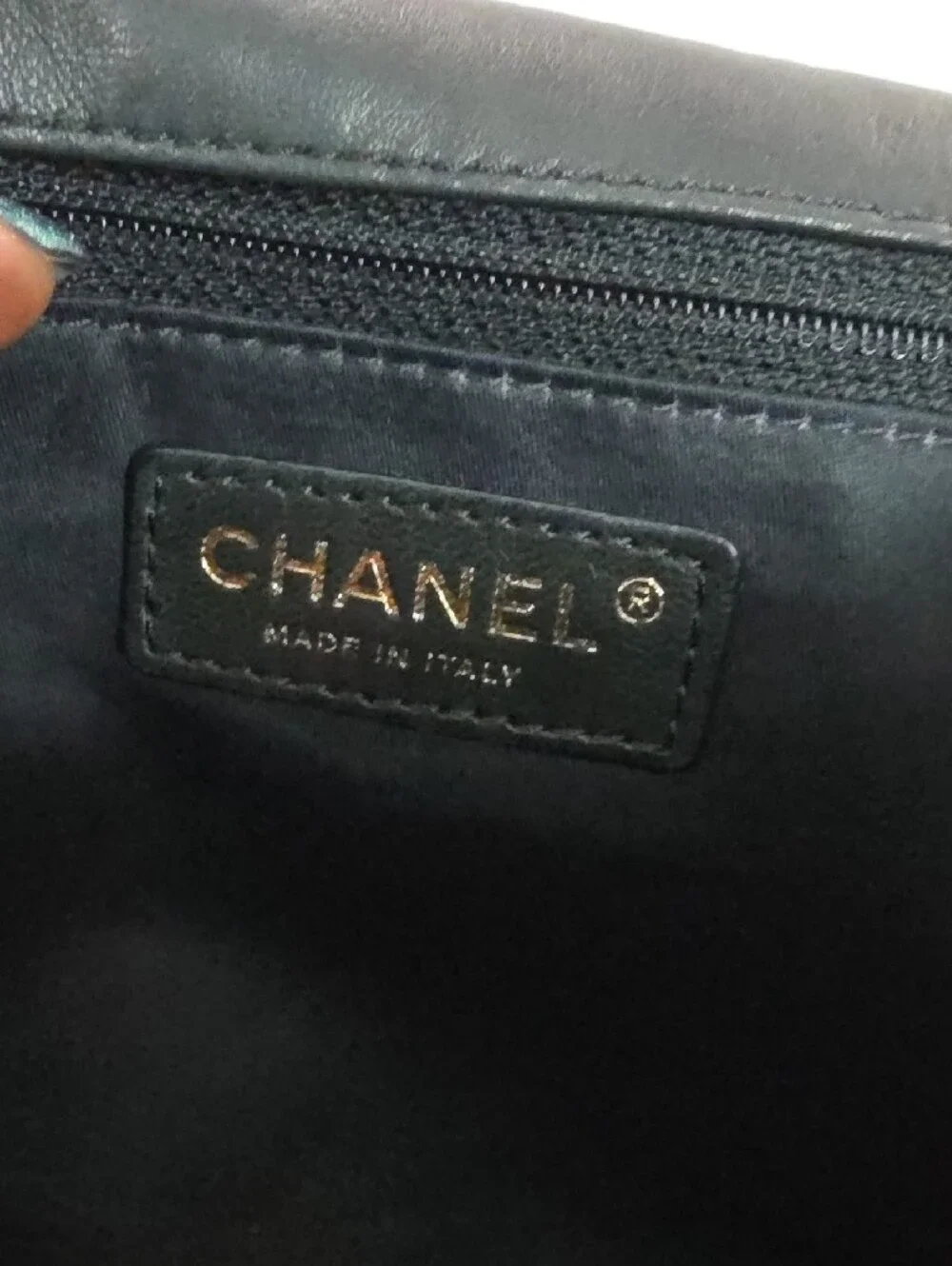 CHANEL ValentineBlack Quilted Leather Shoulder Bag with Charm Chain